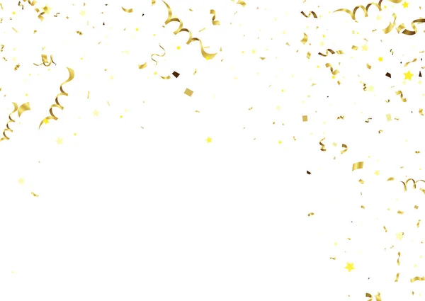 白い背景に金の菓子 光沢のある金の菓子の一滴のイラスト 装飾的な要素 あなたのデザイン カード 招待状 ギフト Vipのための贅沢な背景 — ストックベクタ