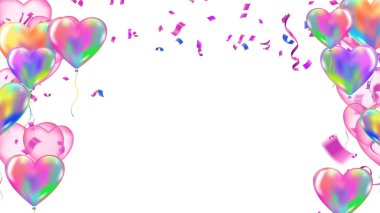 Renkli Parıltılı Mutlu Yıllar Balonlar Banner Arkaplan Resimleri