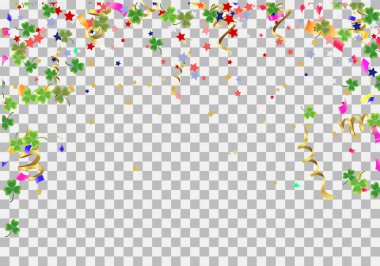 Vector illustration Design banner on St. Patrick's Day. effect clover. Simple banner for the site, shop,	