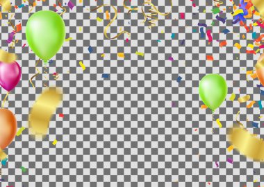 Balonlar karnaval ve festival Vector soyut tatil illüstrasyonları afiş, bayrak ya da arkaplan partisi, yıldönümü, Brezilya,