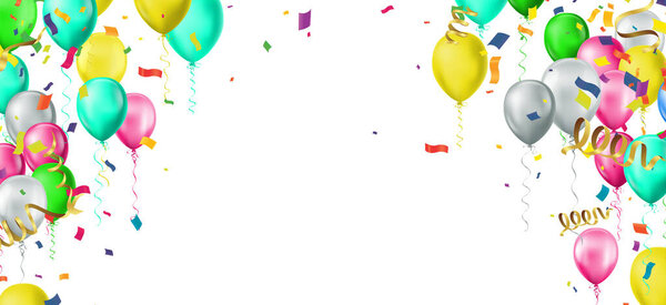 balloons carnival and festival Vector abstract holiday illustration with Party for poster, banner or background, anniversary, Brazilian,