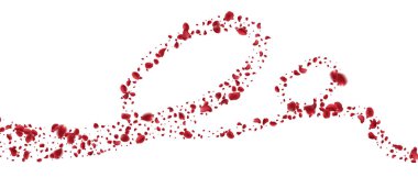 Şeffaf arkaplanı olan gerçekçi kırmızı gül yaprakları. Vektör illüstrasyonu