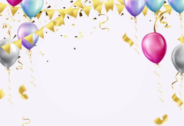 gerçekçi balon arka plan tasarımı vektör illüstrasyon lüksü