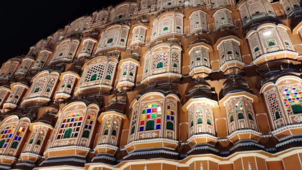 Jaipur India Circa 2023 Footage Hawa Mahal Situated Pink City — Stock video