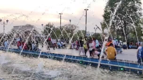 Jaipur Inde Vers 2023 Images Gouttelettes Eau Sortant Une Fontaine — Video