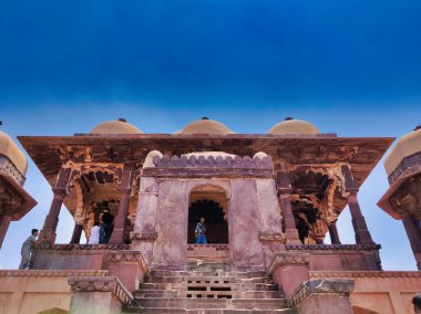 Sawai Madhopur, Hindistan 8 Haziran 2024: Ranthambore Kalesi 'ndeki Battis Khamba Chhatri' nin resmi