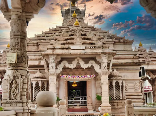 Stock image Banswara, Rajasthan, India 9 August 2024: Picture of architecture of Tripura Sundari Temple at Banswara shot against a beautiful sunset