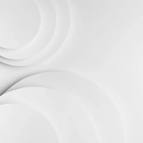 Fundo Geométrico Abstrato Branco Com Círculos Brancos Claros Macios Mosca — Fotografia de Stock