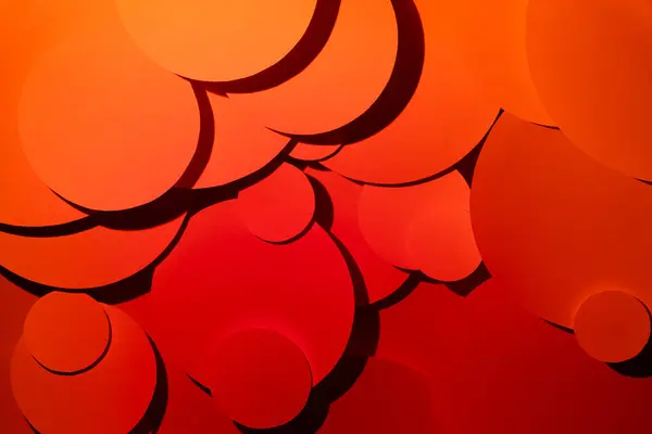 Gesättigte Orange Gelb Rot Abstrakten Hintergrund Von Fliegenpapier Kreise Unterschiedlicher — Stockfoto
