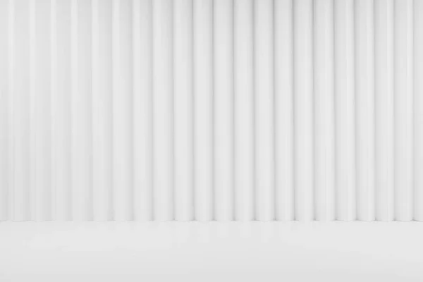 Белый Абстрактный Фон Вертикальной Полосатой Рябь Узор Перспектива Пол Сценический Стоковое Фото