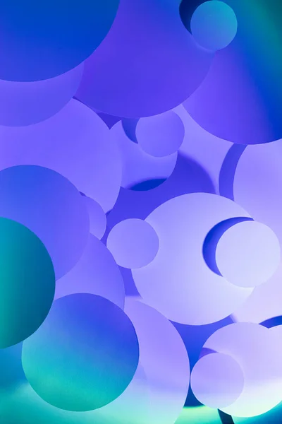 Glanzend Paars Violet Turquoise Abstracte Achtergrond Van Vliegen Papieren Cirkels — Stockfoto