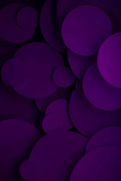 Красочный Глубокий Фиолетовый Абстрактный Фон Мухи Бумажные Круги Рисунок Разного — стоковое фото
