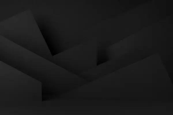 Современный Темно Черный Макет Сцены Абстрактным Геометрическим Рисунком Углов Кромок Лицензионные Стоковые Фото