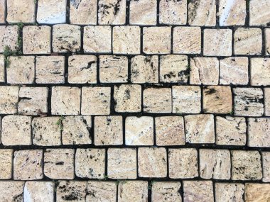 Eski ve güzel bir beton yüzeyde soyut boya deseni.