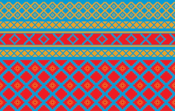 Vector Seamless Fabric Home Wallpaper Geometric Ethnic Oriental Ikat Pattern — Stock Vector
