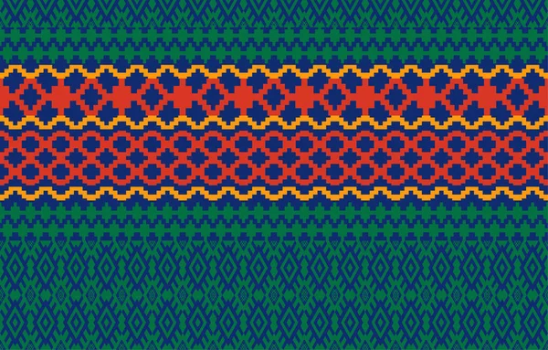 Design Fabric Seamless Home Wallpaper Tribal Ikat Ethnic Pattern Geometric — Stock Vector
