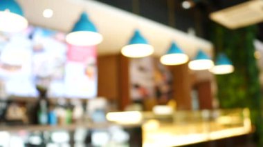 Bulanık kahve dükkanı ya da kafe restoranı