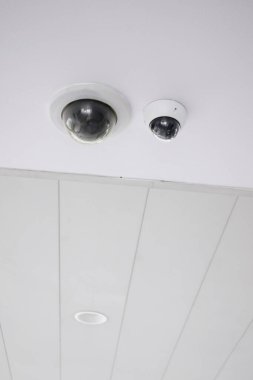 CCTV security camera operating outdoor ,