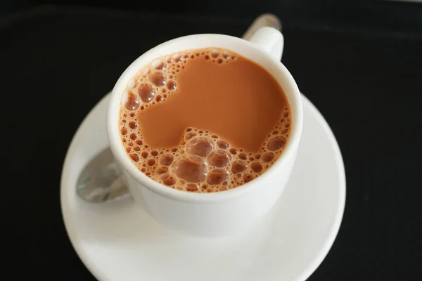 Close Cup Milk Tea Table — Fotografia de Stock
