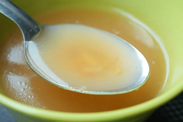 Thaï Soupe Épicée Chaude Dans Bol — Photo