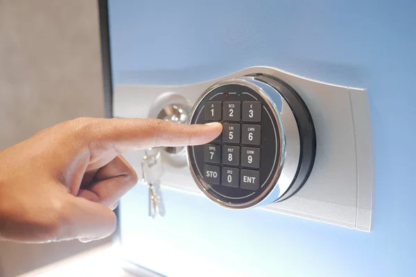 Safe dial lock close up background. High quality photo