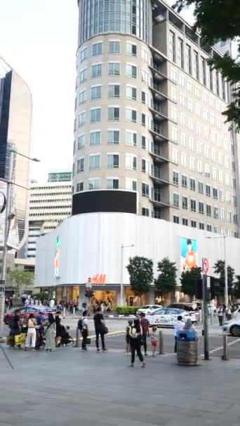 Singapore Orchard Road June 2022 Street View Shopping Mall — Stock videók