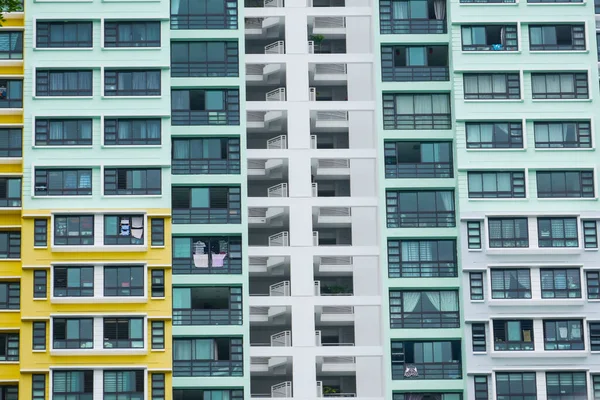 stock image detail shot of Singapore residential buildings against.