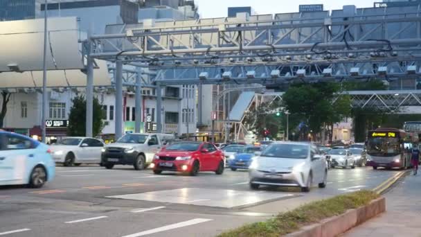 City Cars Road Orchard Road Singapore — ストック動画