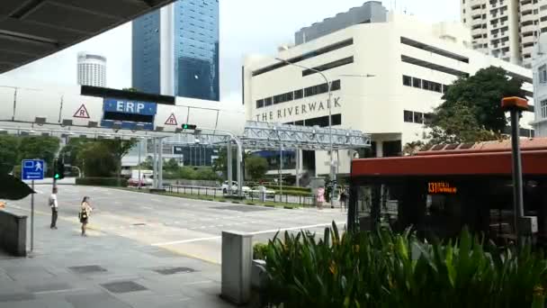 City Cars Road Orchard Road Singapore — стоковое видео