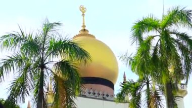 Singapur 'daki Mescid Sultan' ın detaylı fotoğrafı. ,