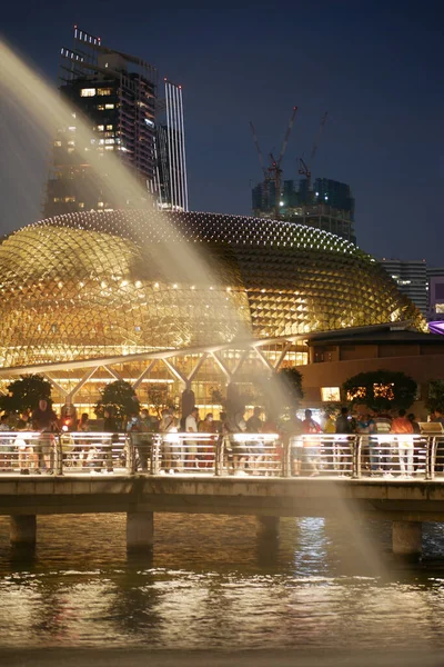 Singapore Juli 2022 Esplanade Nachts — Stockfoto