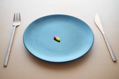 Tabaktaki tek kapsüllerin üst görünümü .