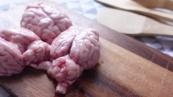 Mutton Brain Chopping Board — Video