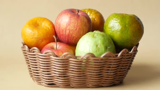 Hand Pick Apple Mix Bowl Fruit — Wideo stockowe
