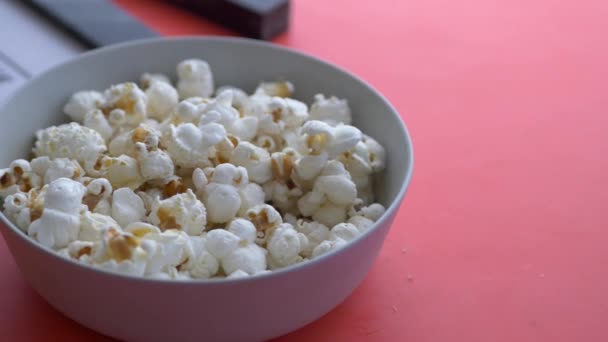 Movie Clapper Board Popcorn Table — Stock Video