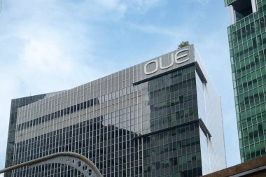 Singapur 1 Haziran 2022 Çin Logosu Finans Binası üzerine.