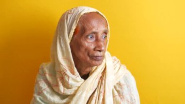 portrait of senior women asian women looking away ,