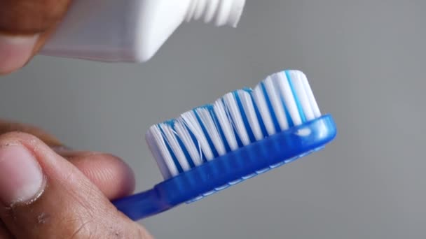 Ręczna Szczoteczka Zębów Przestrzenią Kopiowania — Wideo stockowe