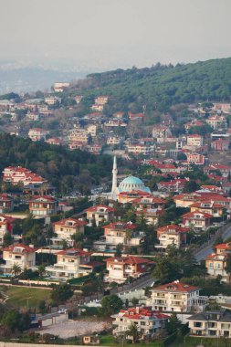 High view of residences in Istanbul city,