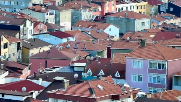 イスタンブール市内の住宅の高角度ビュー — ストック動画