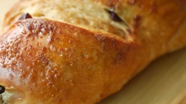 close up of slice of whole grain bread .