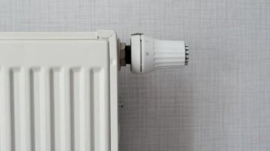 heating radiator under window in the room. High quality photo