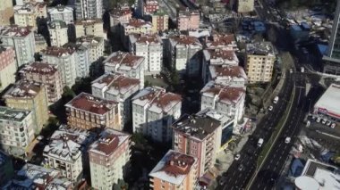 high angle view of residences buildings in Istanbul city.