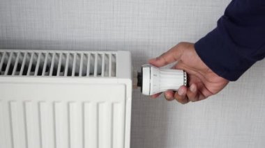 heating radiator under window in the room. High quality photo