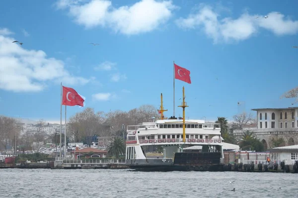 Istanbul Turquía Enero 2023 Arquitectura Histórica Sobre Bahía Del Cuerno — Foto de Stock