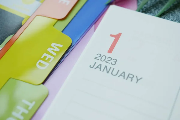 2023 Calendario Años Escritorio Oficina —  Fotos de Stock
