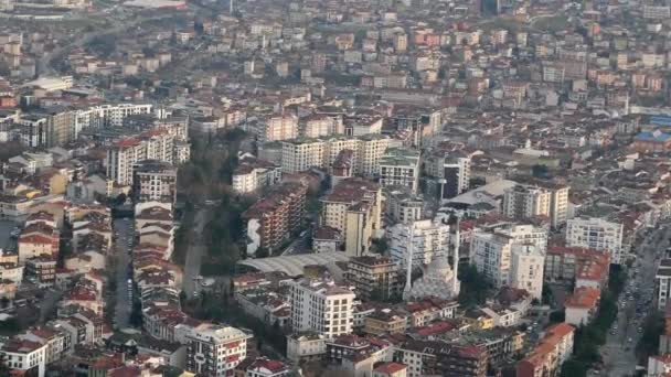 Високий Кут Огляду Будівель Резиденцій Стамбулі — стокове відео