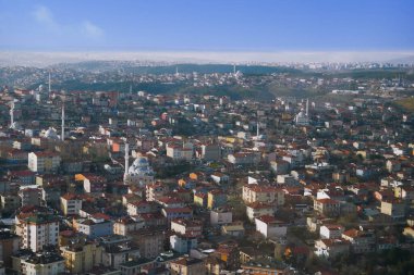 high angle view of residences buildings in Istanbul city.