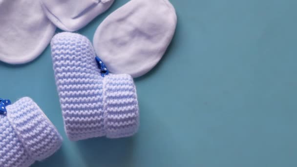 Knitted Shoes Infant — Stockvideo