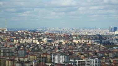 high angle view of residences buildings in Istanbul city.